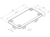 UNI Cover cap Cable duct profile 40x80