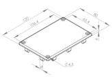 UNI Cover cap Cable duct profile 80x120