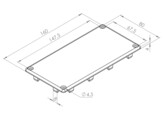 UNI Cover cap Cable duct profile 80x160